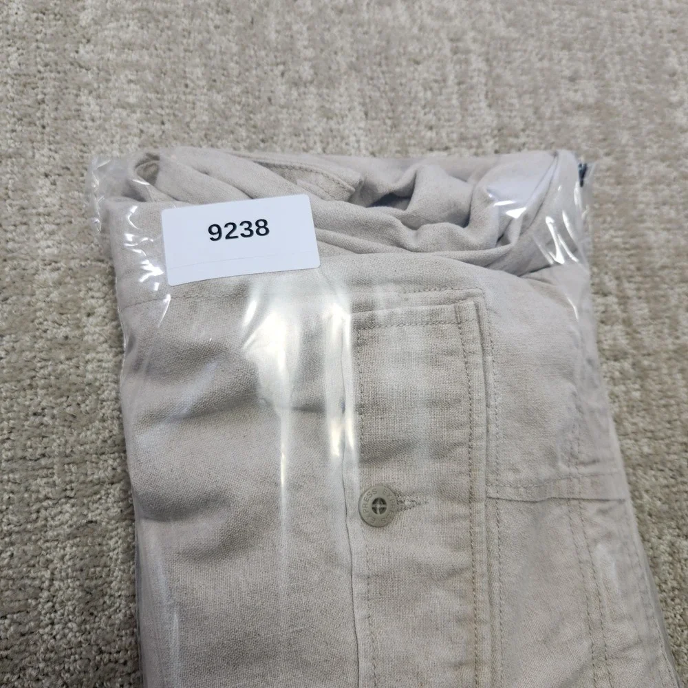 Vintage Express Pants Men Medium Baggy Linen Cotton High Rise Trouser Drawstring